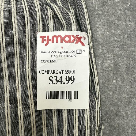 Marine Layer Pants Women Medium Black White Stripe Tencel Pull On Relaxed Casual - Picture 6 of 12